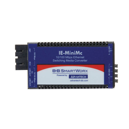 Miniature Media Converter, Wide Temp, 100Base-TX/FX, Single-mode 1310nm, 40km, SC type, w/ AC adapter (also known as IE-MiniMc 855-19725)
